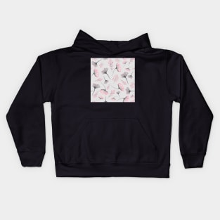 Pink Poppy Large Kids Hoodie